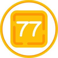 Seventy Seven Flat Circle Uni Icon vector