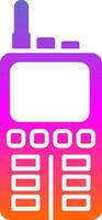 Walkie Talkie Glyph Gradient Icon vector