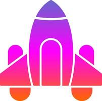 Spaceship Glyph Gradient Icon vector