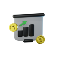 3D Finance Presentation Graphic png