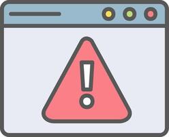 Web Warning Vector Icon