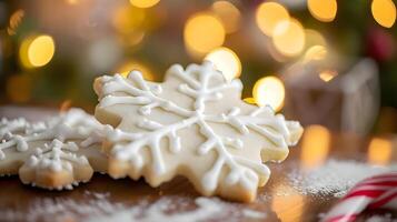 AI generated a close up of some cookies on a table photo