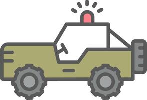 Military Jeep Vector Icon