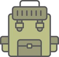 Military Backpack  Vector Icon