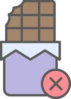 No chocolate vector icono