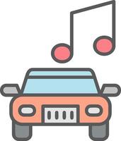 coche música vector icono