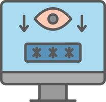 Computer Spyware Vector Icon