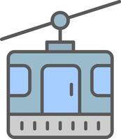 icono de vector de cabina de teleférico