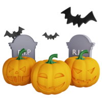 Halloween Szene Clip Art eben Design Symbol isoliert auf transparent Hintergrund, 3d machen Halloween Konzept png