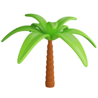 coco árvore clipart plano Projeto ícone isolado em transparente fundo, 3d render verão e de praia conceito png