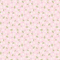 Cute daisy flower seamless pattern vector. Beautiful minimal floral pattern. White and pink flower, green leaf, yellow pollen. Design for fabric, textile, dress, skirt, shirt, scarf, card, cover, kid. vector