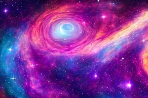 Embarking on a Stellar Journey through the Beautiful Pastel Galaxy, Where Soft Hues and Cosmic Serenity Merge, Unveiling a Celestial Tapestry of Tranquil Beauty and Galactic Splendor photo