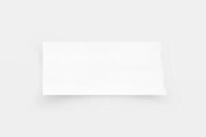 Torn paper edges. Ripped paper texture. Paper tag. White paper sheet for background with clipping path. Close up. photo