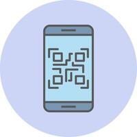 Smartphone Qr Code Vector Icon
