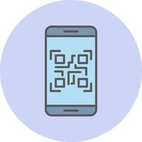 Smartphone Qr Code Vector Icon