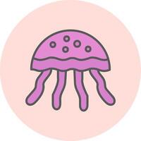 icono de vector de medusas