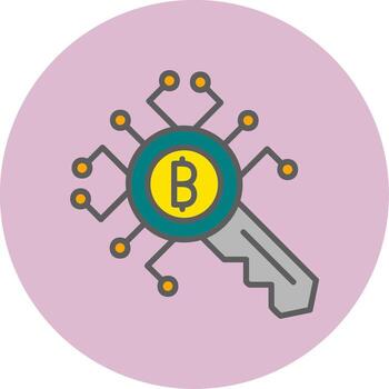Encryption Key Vector Icon