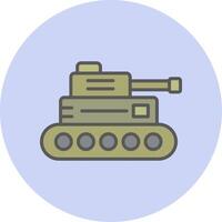 icono de vector de tanque militar