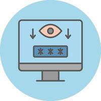 Computer Spyware Vector Icon