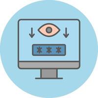 Computer Spyware Vector Icon