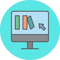 Online Book purchase Vector Icon