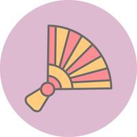 Chinese hand fan Vector Icon