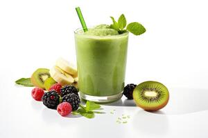 AI generated Kiwi green smoothie photo