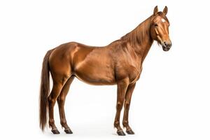 AI generated Horse isolated on white background photo