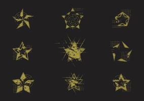 GRUNGE ELEMENT COLLECTION - STAR vector