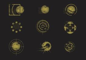 GRUNGE ELEMENT COLLECTION - CIRCLE vector