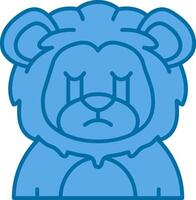 Cry Blue Line Filled Icon vector