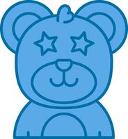 Famous Blue Line Filled Icon vector