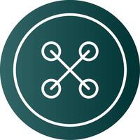 Cloth Button Glyph Gradient Icon vector