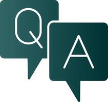 Question And Answer Glyph Gradient Icon vector