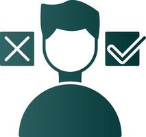 Decision Making Glyph Gradient Icon vector