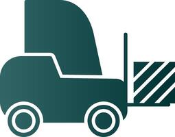 Forklift Glyph Gradient Icon vector