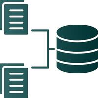 Data Collection Glyph Gradient Icon vector