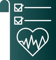 Health Graph Glyph Gradient Icon vector