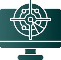 Radar Glyph Gradient Icon vector