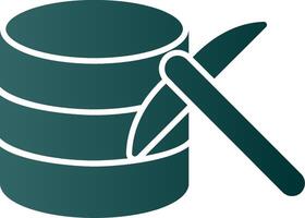 Data Mining Glyph Gradient Icon vector