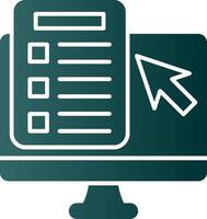 Online Test Glyph Gradient Icon vector