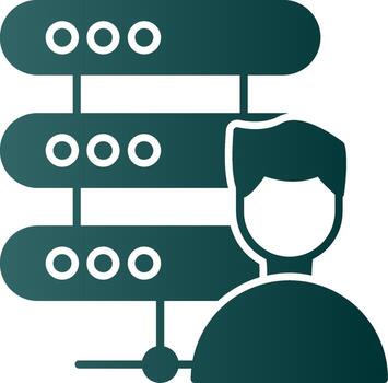 Data Scientist Glyph Gradient Icon vector