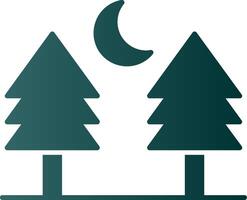Pine tree Glyph Gradient Icon vector
