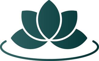 Lotus Glyph Gradient Icon vector