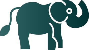 Elephant Glyph Gradient Icon vector