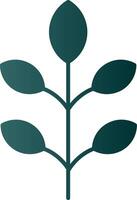 Leaf Glyph Gradient Icon vector