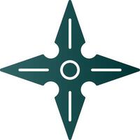 shuriken glifo degradado icono vector