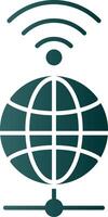 Global Glyph Gradient Icon vector