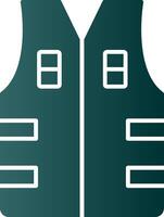 Bullet Proof Vest Glyph Gradient Icon vector