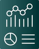 Graphical Report Glyph Gradient Icon vector
